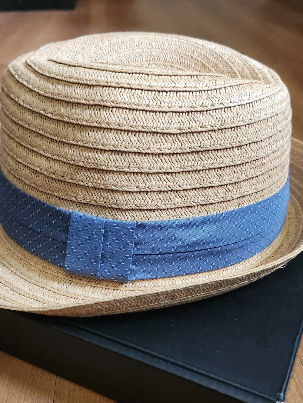 Straw Trilby Hat (Khaki, M/L) classic tan